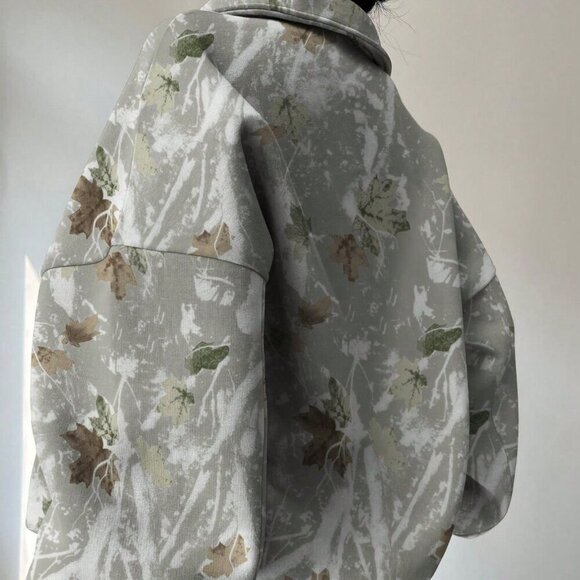 Casual Women's Loose Camouflage Print Drop Shoulder Sweatshirt top - Picture 2 of 4